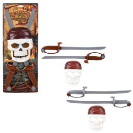 24 Bulk 19" Jolly Roger Dual Sword Set