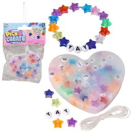 144 Bulk T21 Pick N Create Heart Beaded Fidget Bracelet