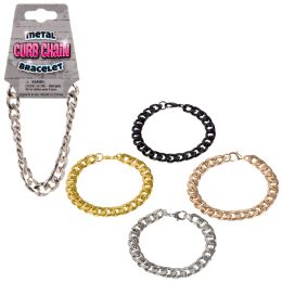 288 Bulk Metal Curb Chain Bracelet