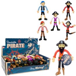 288 Bulk 3.75" Bendable Pirate