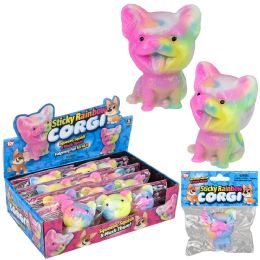144 Bulk 2.75" Sticky Rainbow Corgi 12ct