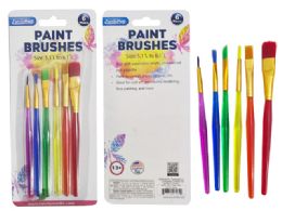144 Bulk Artist Paint Brushes 6.1" To 5.1" Long