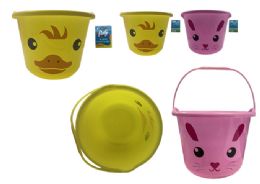 24 Bulk PLASTIC EASTER BASKET 8.75"X7.25" PRINTED