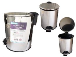 6 Bulk 5l Step Trash Stain Steel Soft Close