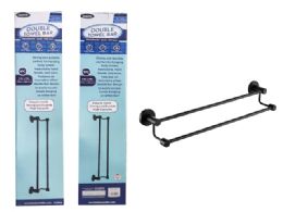12 Bulk Double Tower Bar Black 23-inch L X5.25-inch