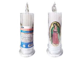 144 Bulk Led Religious Candle Guadalupe