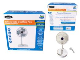 12 Bulk Extendable Desktop Fan 3 Speeds 6.4"