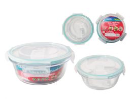 12 Bulk Glass Round Container Air Vent 620ml