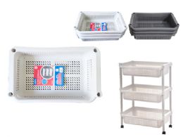 8 Bulk 3 Tier Rolling Cart 18.5" X 11.4" X 26" 3 Shelves