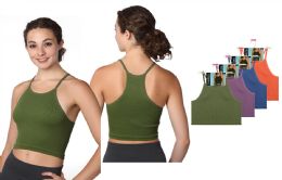 72 Bulk Women's Isadora RiB-Knit Camisole Crop Tank Tops Assorted M-xl