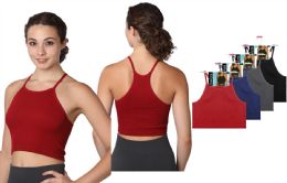 72 Bulk Women's Isadora RiB-Knit Camisole Crop Tank Tops Assorted M-xl