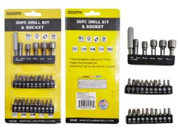 24 Bulk DRILL BIT and SOCKET 26-Piece SET