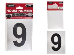 144 Bulk Aluminum Number 9 Sticker 3.25"x4.1"