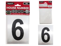 144 Bulk Aluminum Number 6 Sticker 3.25"x4.1"
