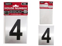 144 Bulk Aluminum Number 4 Sticker 3.25"x4.1"