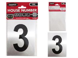 144 Bulk Aluminum Number 3 Sticker 3.25"x4.1"