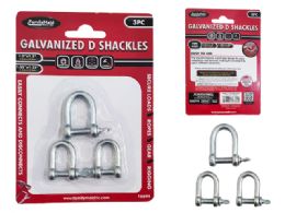 96 Bulk Galvanized D Shackles 3-Piece 1.5"x1.5"
