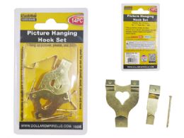 144 Bulk Picture Hanging Hook 14-Piece Set 6 Assorted Sizes