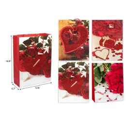 72 Bulk 12.6"x16.9"x4.7" Valentine Gift Bag