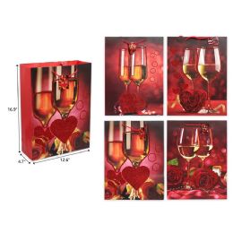 72 Bulk 12.6"x16.9"x4.7" Valentine Day Gift Bag