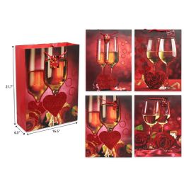 72 Bulk 16.5"x21.7"x6.5" Valentine Day Gift Bag