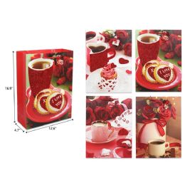 72 Bulk 12.6"x16.9"x4.7" Valentine Day Gift Bag