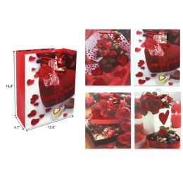 72 Bulk 12.6"x16.9"x4.7" Valentine Day Gift Bag
