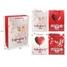 72 Bulk 16.5"x21.7"x6.5" Valentine Day Gift Bag