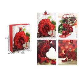 144 Bulk 10"x12.6"x4.7" Valentine Day Gift Bag