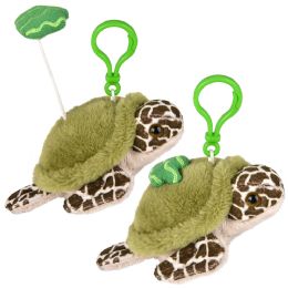 144 Bulk 3.5" Mighty Quakes Turtle Backpack Clip 12ct