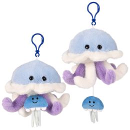 144 Bulk 3.5" Mighty Quakes Jelly Fish Backpack Clip 12ct
