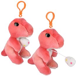 144 Bulk 3.5" Mighty Quakes T-Rex Backpack Clip 12ct