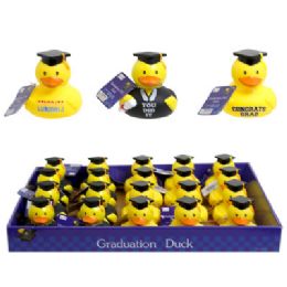 48 Bulk Graduation Pvc Duck 4ast In 24pc Pdq