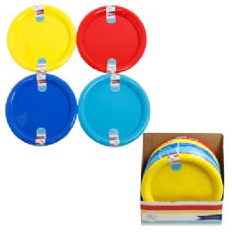 24 Bulk Plate 4pk Plastic 10.25in 4ast Colors/24pc Pdq/label