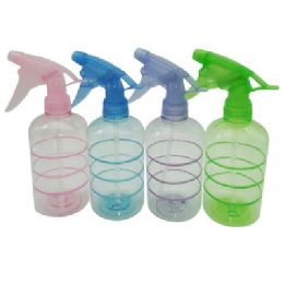 72 Bulk Spray Bottle 14.2oz W/rings 4ast Colors Case Cut Carton Hba ht