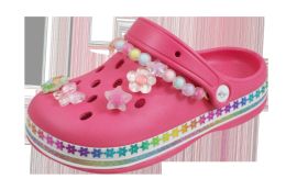 12 Bulk Little Girl Gummy Charm Clog 12 P/c (11-3)