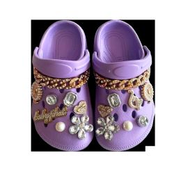 10 Bulk Women's Rhinestone Charm Clog (6-10)