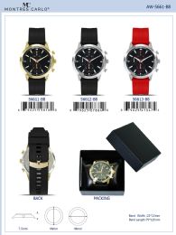 12 Bulk Men's Watch - 56613-B8 assorted colors