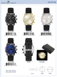 12 Bulk Men's Watch - 56721-B8 assorted colors