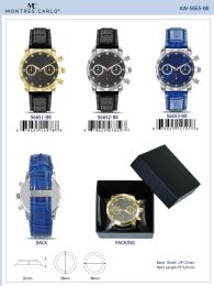 12 Bulk Men's Watch - 56653-B8 assorted colors