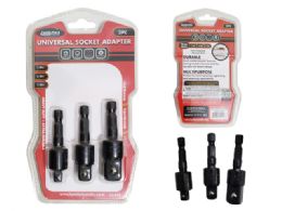 48 Bulk 3-Piece Universal Socket Adapter 1/4-inch 3/8-inch 1/2-inch