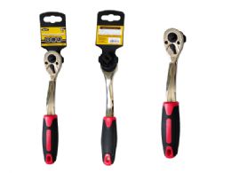 24 Bulk Pear Head Ratchet 2-IN-1 8-inch Long 3/8-inch And 1/4-inch Head