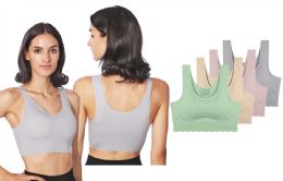 48 Bulk Women's Second Skin Scallops Trim Racerback Bra M-XL