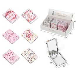 288 Bulk 378023 3.5" Heart Cosmetic Mirror
