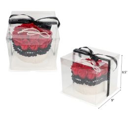 12 Bulk 9" X 8.5" Flower With Pearls In Gift Box