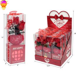72 Bulk 12" Valentine Flower Set With Light