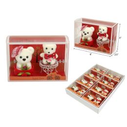 96 Bulk 6"x4" Valentine Double Bear Gift Box