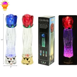 30 Bulk 11" Light Up Rose Tornado Water Lamp