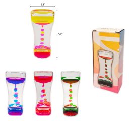 96 Bulk 2.3"x5.7" Multicolor Hourglass Liquid Bubbler
