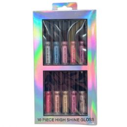 12 Bulk Beauty Venture 10 Piece High Shine Lip Gloss Set In Metallics